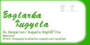 boglarka kugyela business card